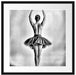 sexy nackte Ballettpose Passepartout Quadratisch 55x55