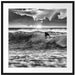Surfen Wellenreiten Passepartout Quadratisch 70x70