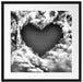 Romantisches Herz in den Wolken Passepartout Quadratisch 55x55