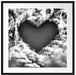 Romantisches Herz in den Wolken Passepartout Quadratisch 70x70