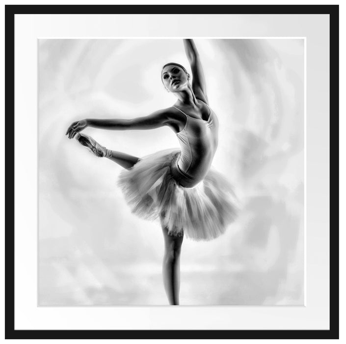 Ästhetische Ballerina Passepartout Quadratisch 70x70