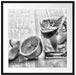 Gin Tonic Shot mit Zitronen Passepartout Quadratisch 70x70