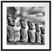 Moai Statuen auf den Osterinseln Passepartout Quadratisch 55x55