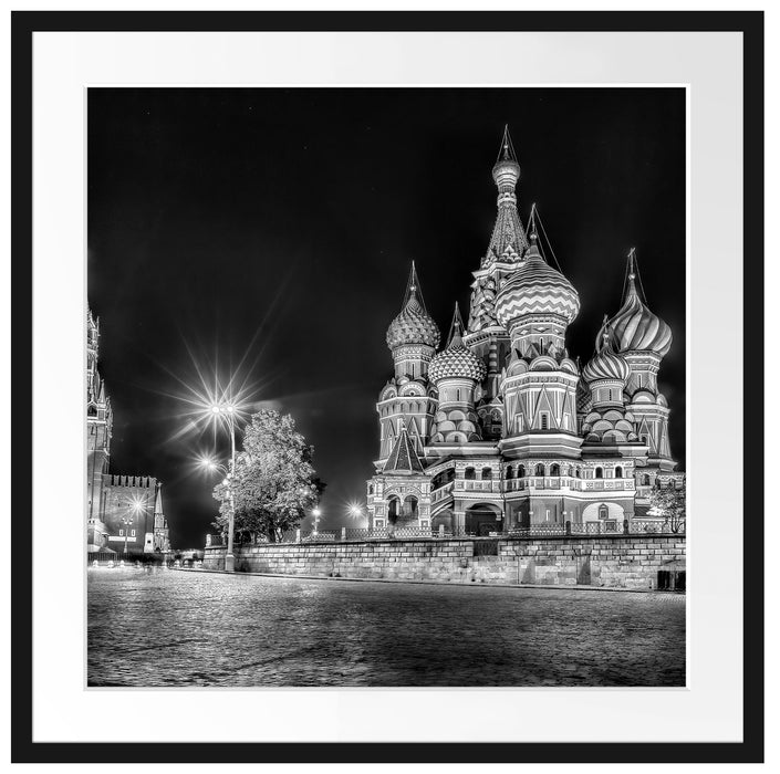 Basilius Kathedrale in Moskau Passepartout Quadratisch 70x70