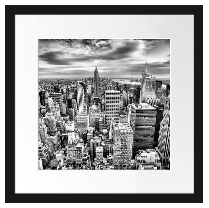 Skyline von New York Passepartout Quadratisch 40x40