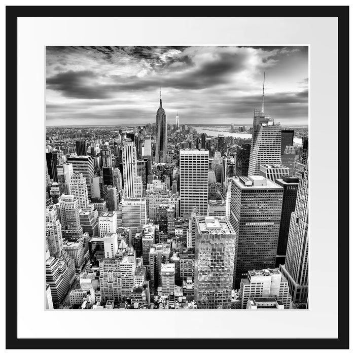 Skyline von New York Passepartout Quadratisch 55x55
