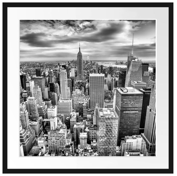 Skyline von New York Passepartout Quadratisch 70x70