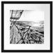 Segelboot im Meer Passepartout Quadratisch 40x40