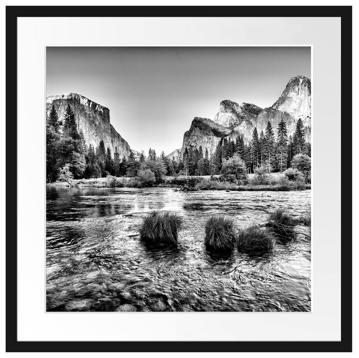 Berglandschaft Passepartout Quadratisch 55x55