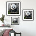 Niedlicher Panda isst Bambus Quadratisch Passepartout Wohnzimmer