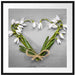 Herz aus Blumen Passepartout Quadratisch 70x70