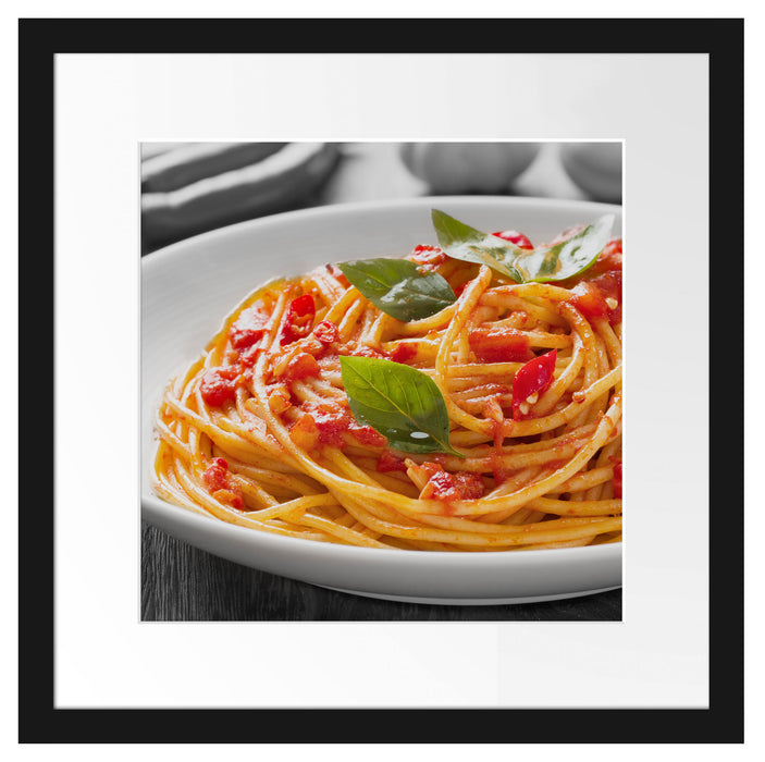 Rustikale italienische Spaghetti Passepartout Quadratisch 40x40