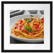 Rustikale italienische Spaghetti Passepartout Quadratisch 40x40