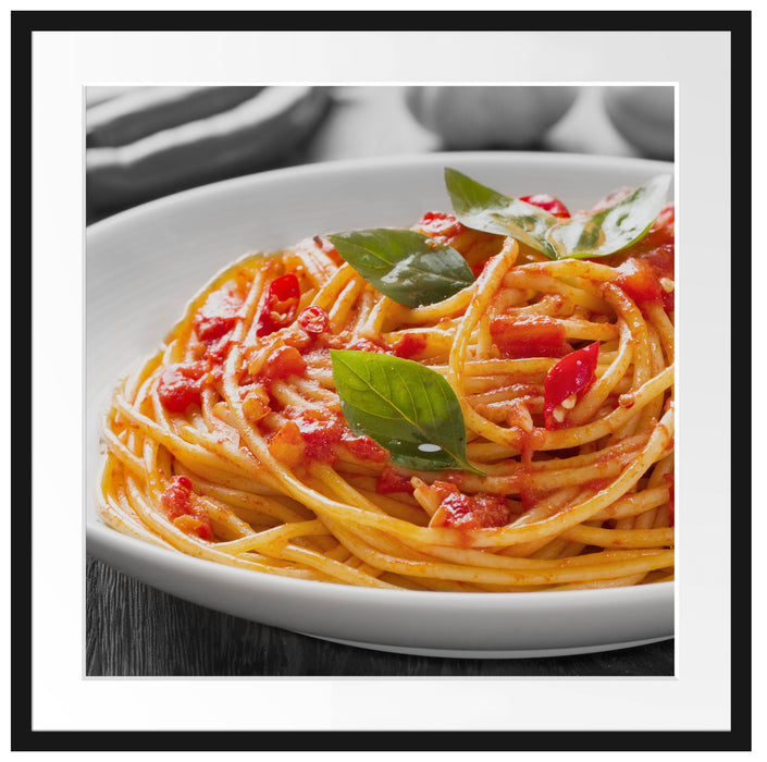 Rustikale italienische Spaghetti Passepartout Quadratisch 70x70