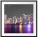 Skyline von Miami Florida Passepartout Quadratisch 70x70