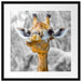 Giraffe in der Natur Passepartout Quadratisch 55x55