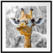 Giraffe in der Natur Passepartout Quadratisch 70x70