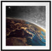 Erde im Weltall Passepartout Quadratisch 70x70