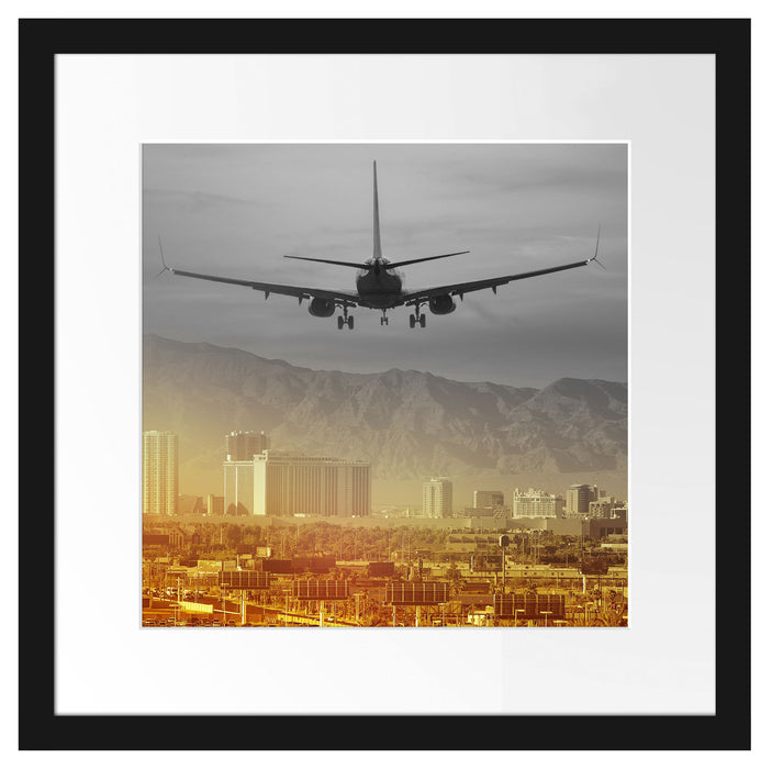 Urlaubsreise nach Las Vegas Passepartout Quadratisch 40x40