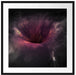 Schwarzes Loch im Weltall Passepartout Quadratisch 70x70