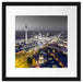 Berlin City Panorama Passepartout Quadratisch 40x40