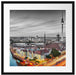 Berlin City Panorama Passepartout Quadratisch 55x55