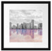 Miami Florida Skyline Passepartout Quadratisch 40x40