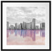 Miami Florida Skyline Passepartout Quadratisch 55x55