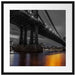 Manhatten Brücke New York Passepartout Quadratisch 55x55