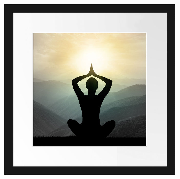 Yoga und Meditation Passepartout Quadratisch 40x40