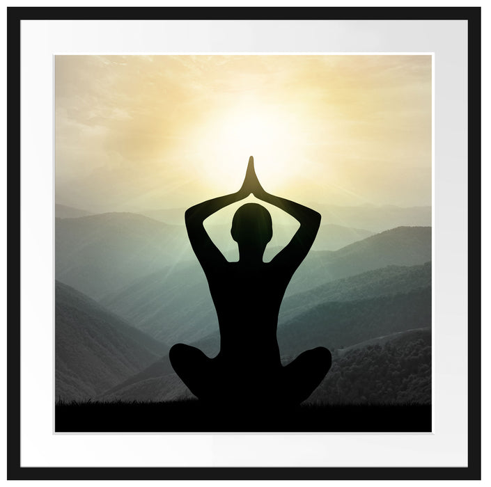 Yoga und Meditation Passepartout Quadratisch 70x70