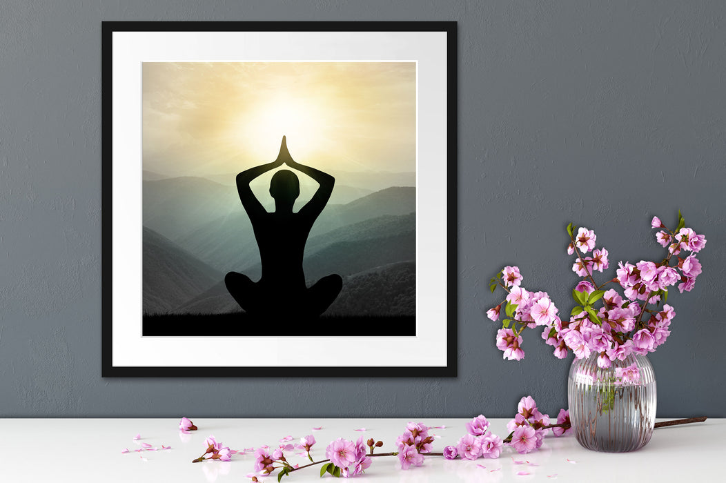 Yoga und Meditation Quadratisch Passepartout Dekovorschlag