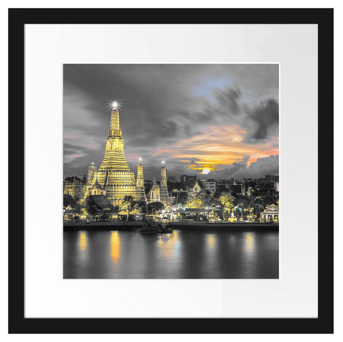 Tempel Bangkok Thailand Passepartout Quadratisch 40x40