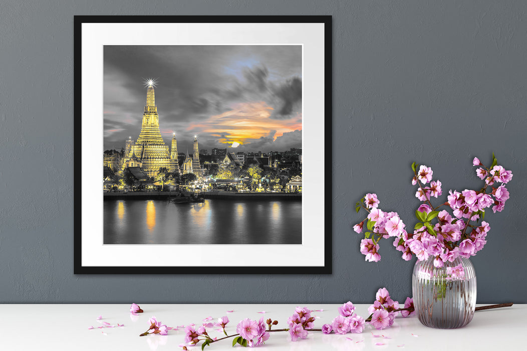 Tempel Bangkok Thailand Quadratisch Passepartout Dekovorschlag