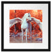 Pegasus im Fluss eines Herbstwaldes Passepartout Quadratisch 40