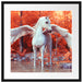 Pegasus im Fluss eines Herbstwaldes Passepartout Quadratisch 55