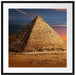 Ägyptische Pyramiden bei Sonnenuntergang Passepartout Quadratisch 70