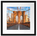 Leere Brooklyn Bridge in New York City Passepartout Quadratisch 40