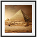 Pyramiden in Ägypten bei Sonnenuntergang Passepartout Quadratisch 55