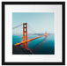 Golden Gate Bridge in der Abenddämmerung Passepartout Quadratisch 40
