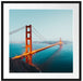Golden Gate Bridge in der Abenddämmerung Passepartout Quadratisch 70