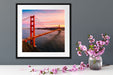 Golden Gate Bridge bei Sonnenuntergang Passepartout Detail Quadratisch