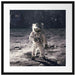 Einsamer Astronaut auf dem Mond Passepartout Quadratisch 55