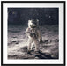 Einsamer Astronaut auf dem Mond Passepartout Quadratisch 70