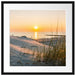 Dünenblick auf Meer bei Sonnenuntergang Passepartout Quadratisch 55