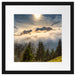 Aufsteigende Wolken in den Dolomiten Passepartout Quadratisch 40
