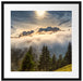 Aufsteigende Wolken in den Dolomiten Passepartout Quadratisch 55