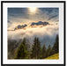 Aufsteigende Wolken in den Dolomiten Passepartout Quadratisch 70