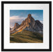 Dolomiten im Sonnenuntergang Passepartout Quadratisch 40