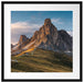 Dolomiten im Sonnenuntergang Passepartout Quadratisch 55